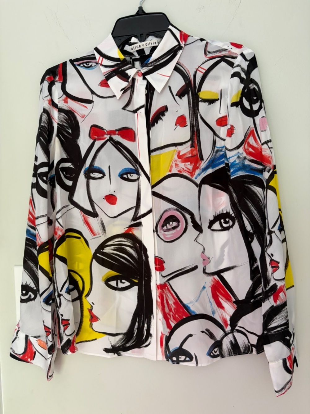 Alice + Olivia Blair Z Willa Silk Top size M - Picture 7 of 14